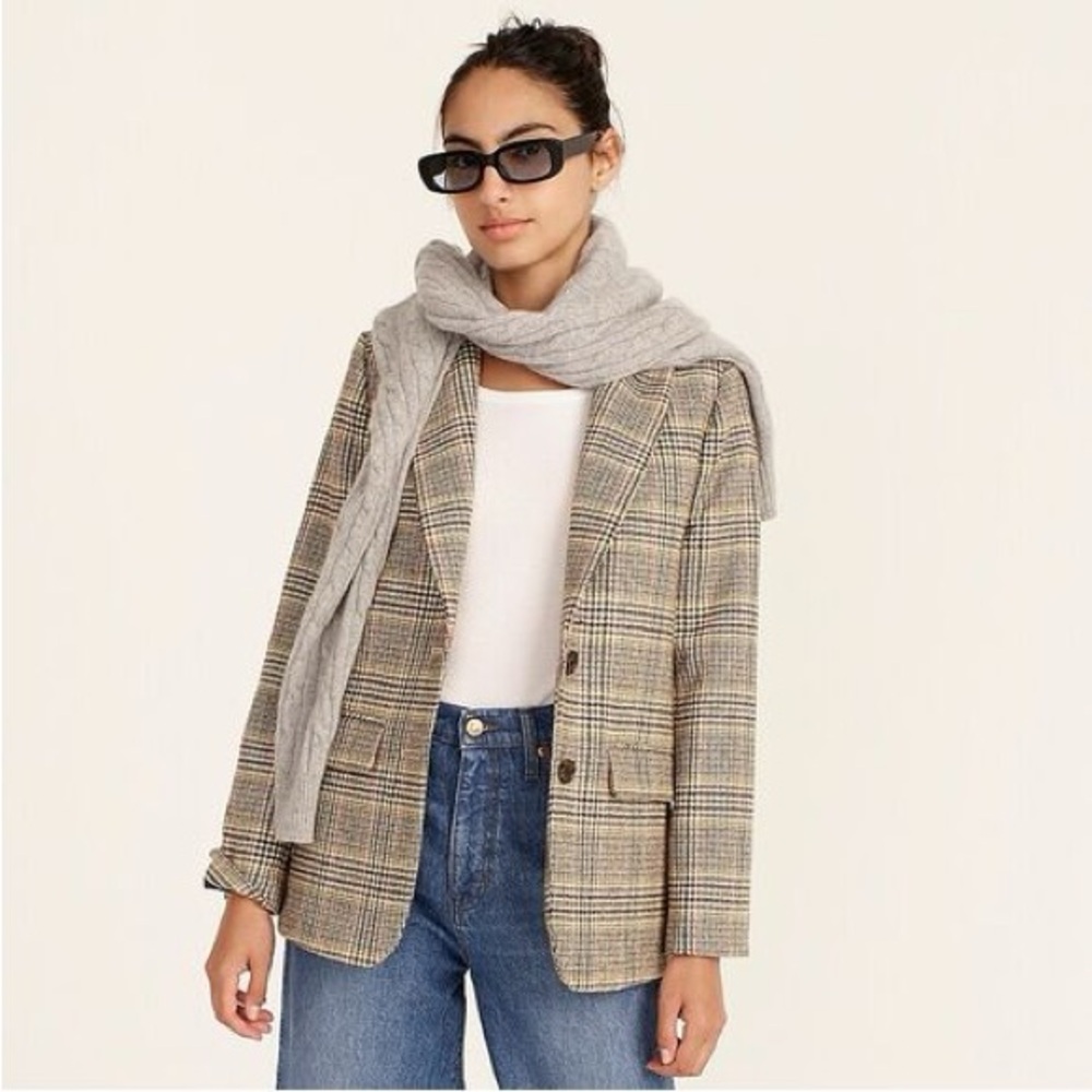 Sommerset blazer in glen plaid English wool